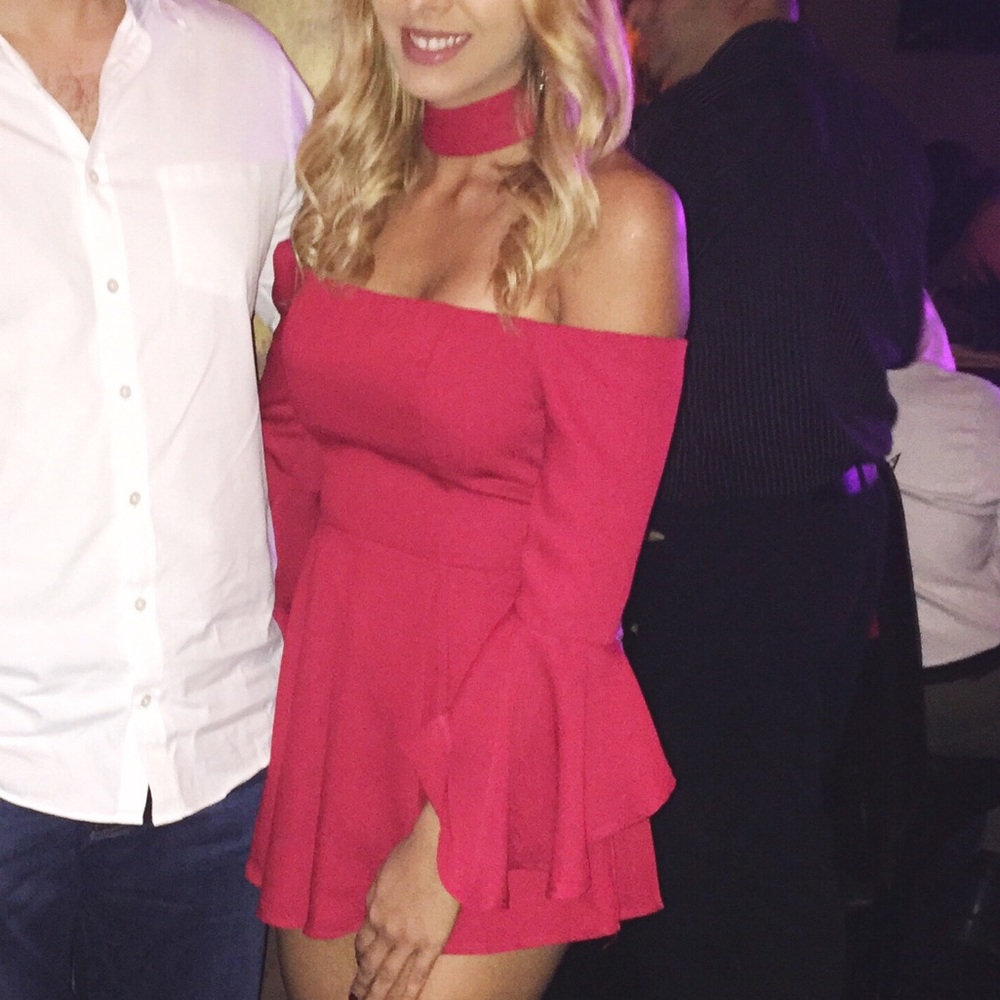 Red Clubby Romper